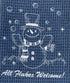 Snowman All Flakes Welcome Microfiber Waffle Weave Hand Towel