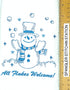 Snowman All Flakes Welcome Microfiber Waffle Weave Hand Towel