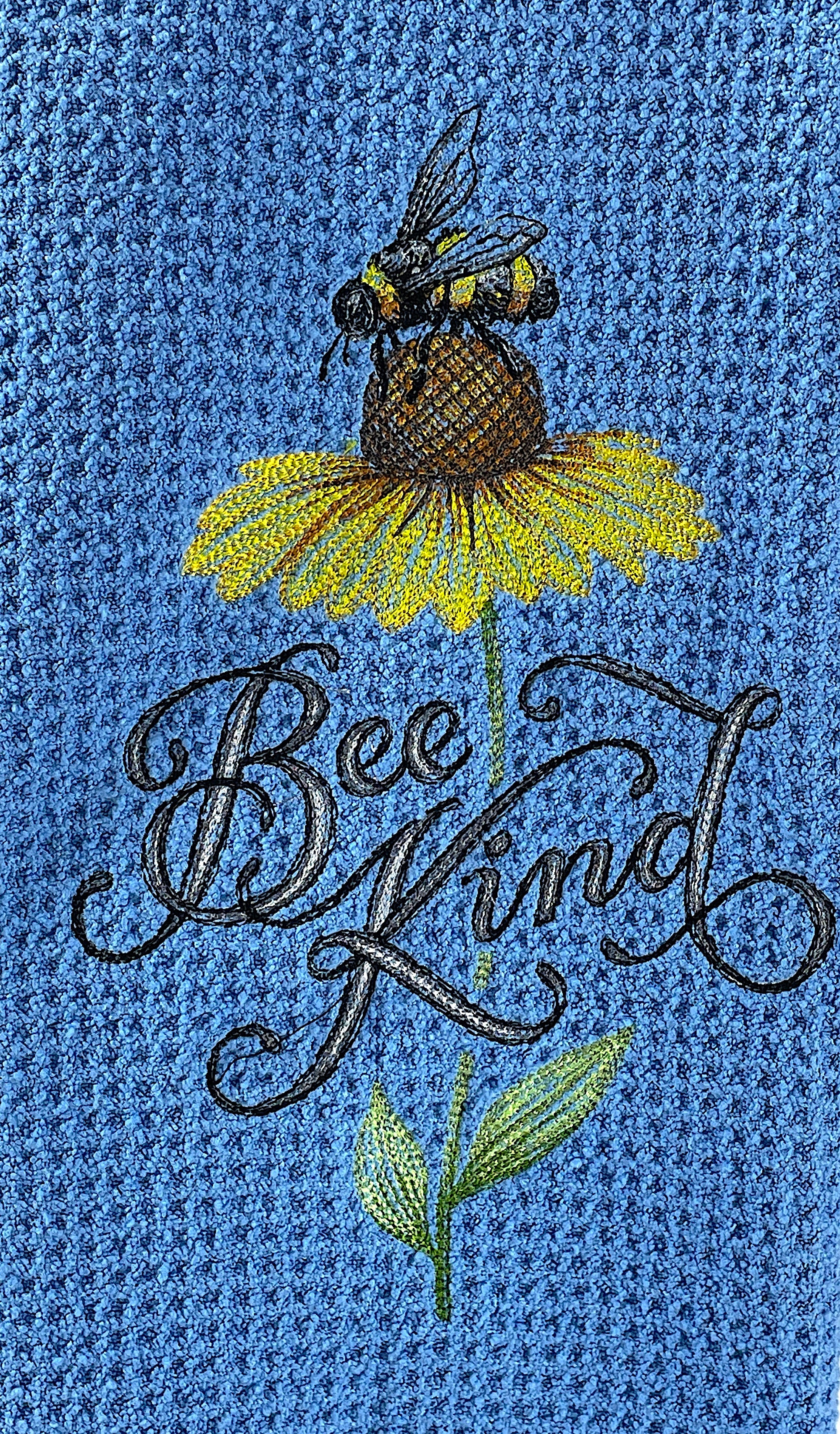 Bee Kind microfiber waffle weave hand  towel - Kitchen towel