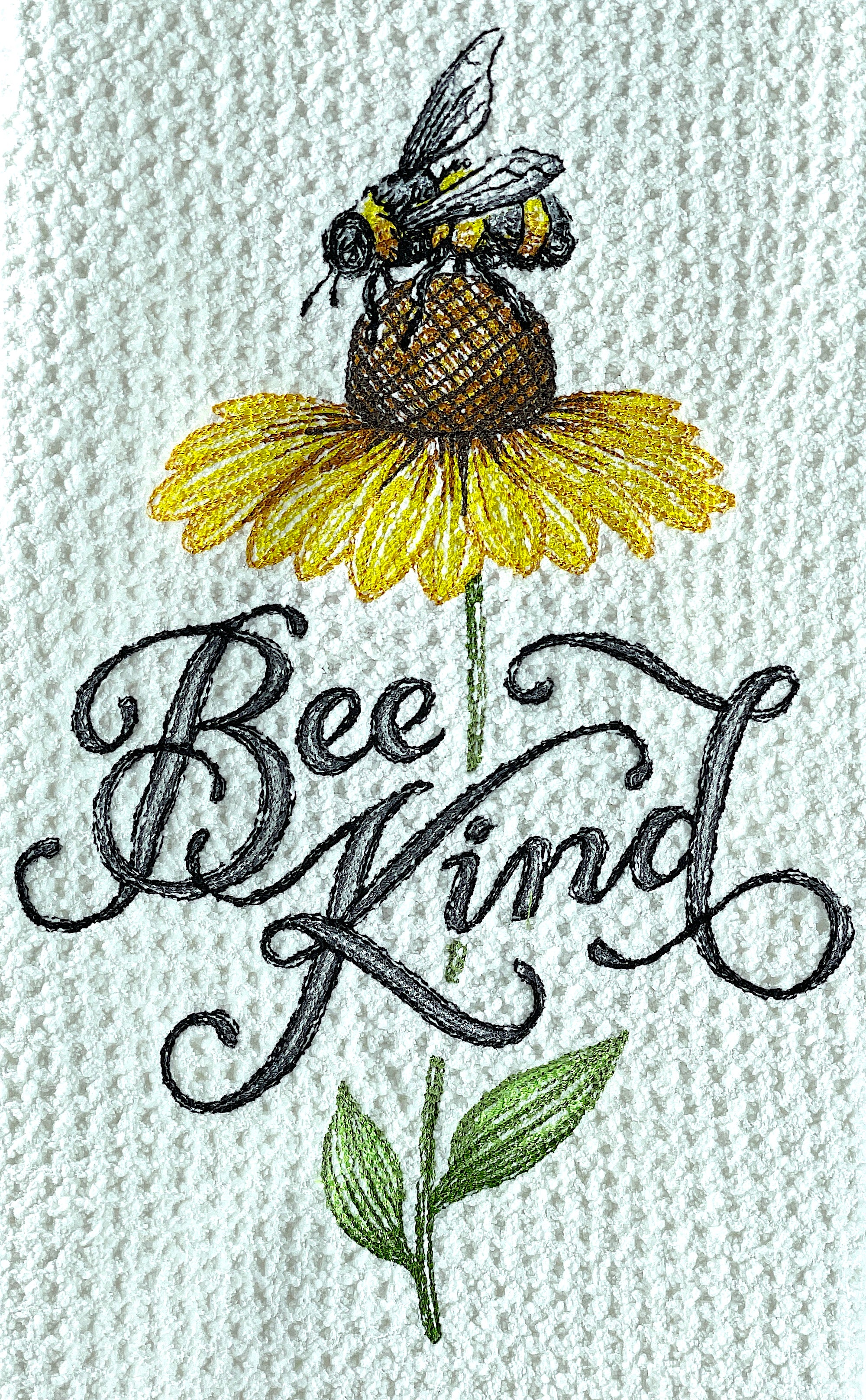 Bee Kind microfiber waffle weave hand  towel - Kitchen towel