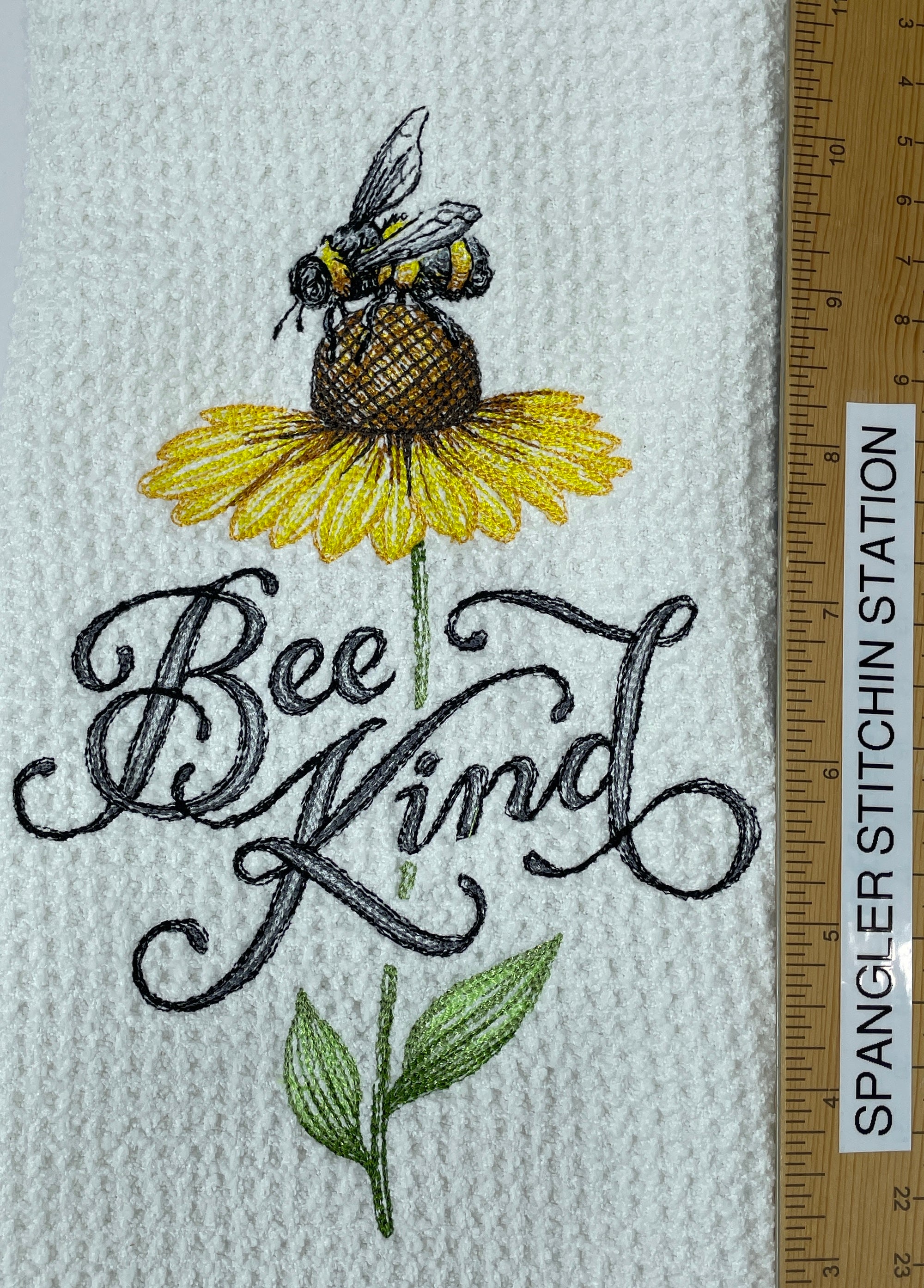 Bee Kind microfiber waffle weave hand  towel - Kitchen towel