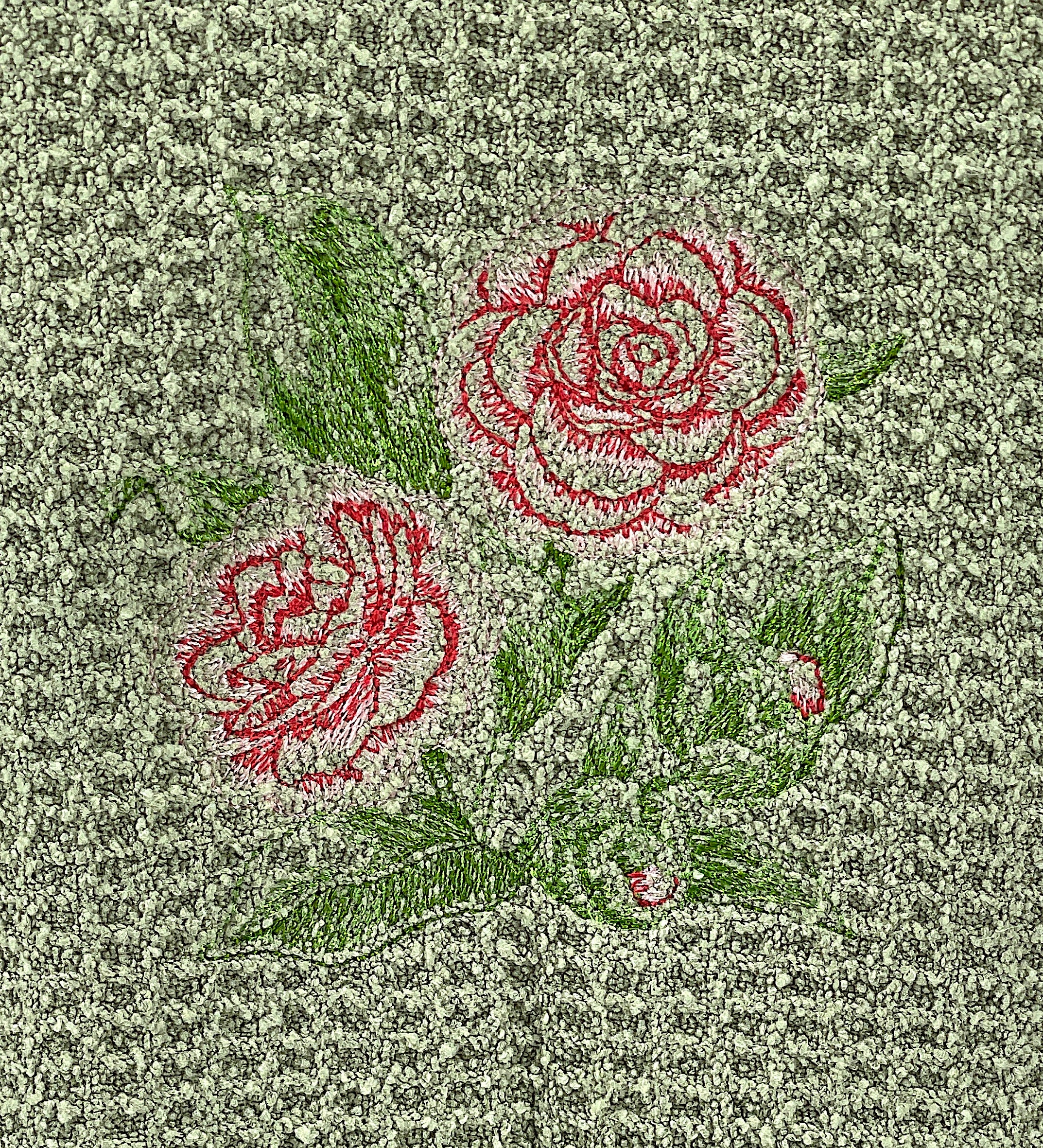 Camelia Sketch Microfiber Waffle Weave Hand Towel
