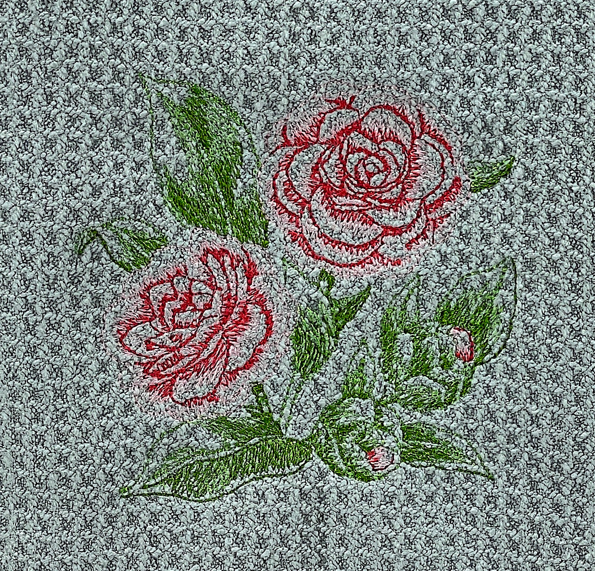 Camelia Sketch Microfiber Waffle Weave Hand Towel