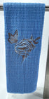 Cat and Butterfly microfiber waffle weave hand  towel