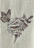 Cat and Butterfly microfiber waffle weave hand  towel