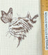 Cat and Butterfly microfiber waffle weave hand  towel