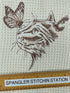 Cat and Butterfly microfiber waffle weave hand  towel