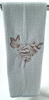 Cat and Butterfly microfiber waffle weave hand  towel
