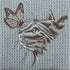 Cat and Butterfly microfiber waffle weave hand  towel