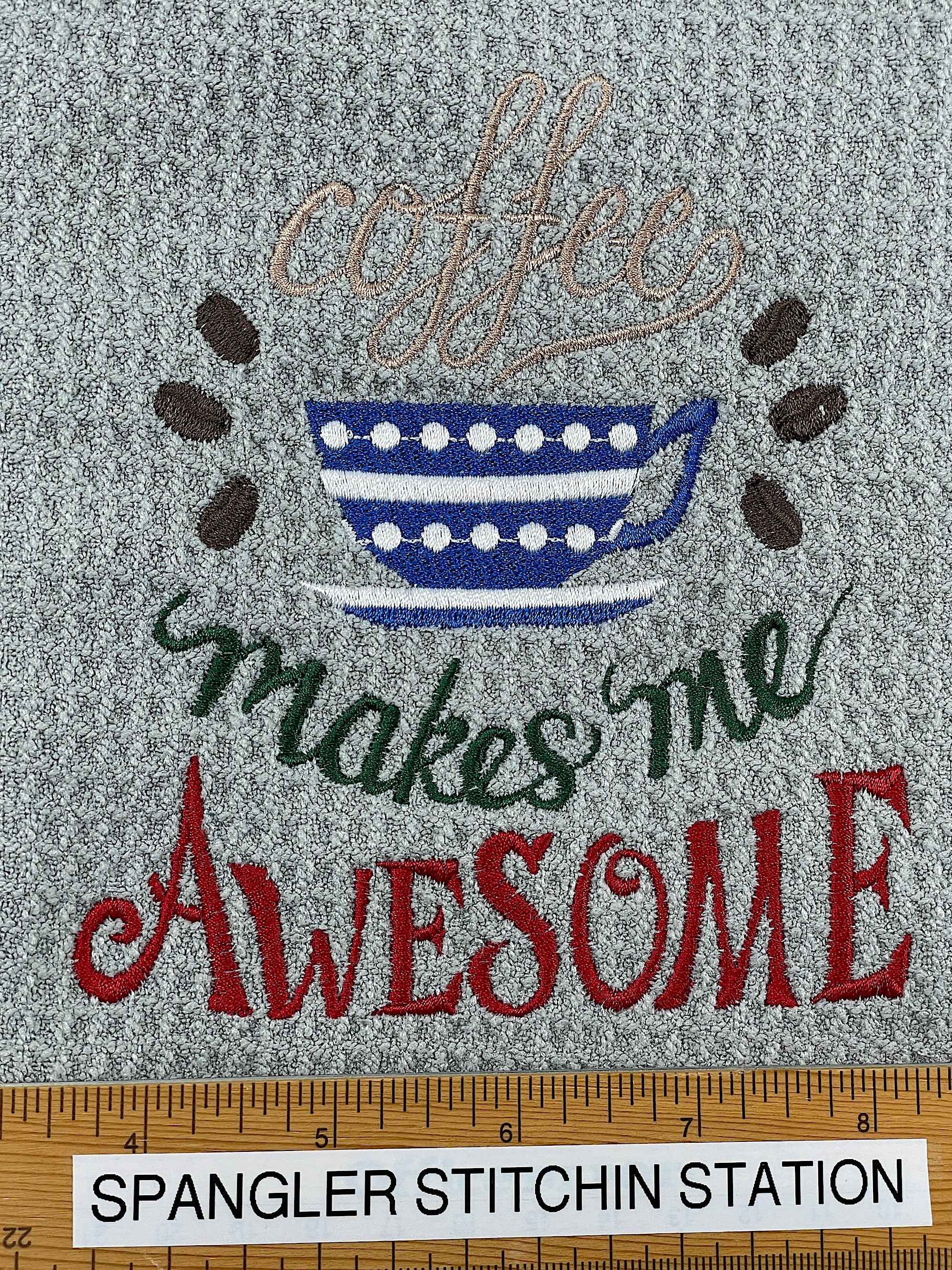 Coffee makes me awesome microfiber waffle weave hand  towel - Kitchen towel