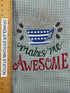 Coffee makes me awesome microfiber waffle weave hand  towel - Kitchen towel