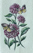 Flower and Butterfly microfiber waffle weave hand  towel - Kitchen towel