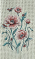 Poppies and Ladybug microfiber waffle weave hand towel