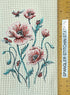 Poppies and Ladybug microfiber waffle weave hand towel