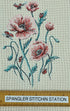 Poppies and Ladybug microfiber waffle weave hand towel