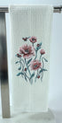 Poppies and Ladybug microfiber waffle weave hand towel
