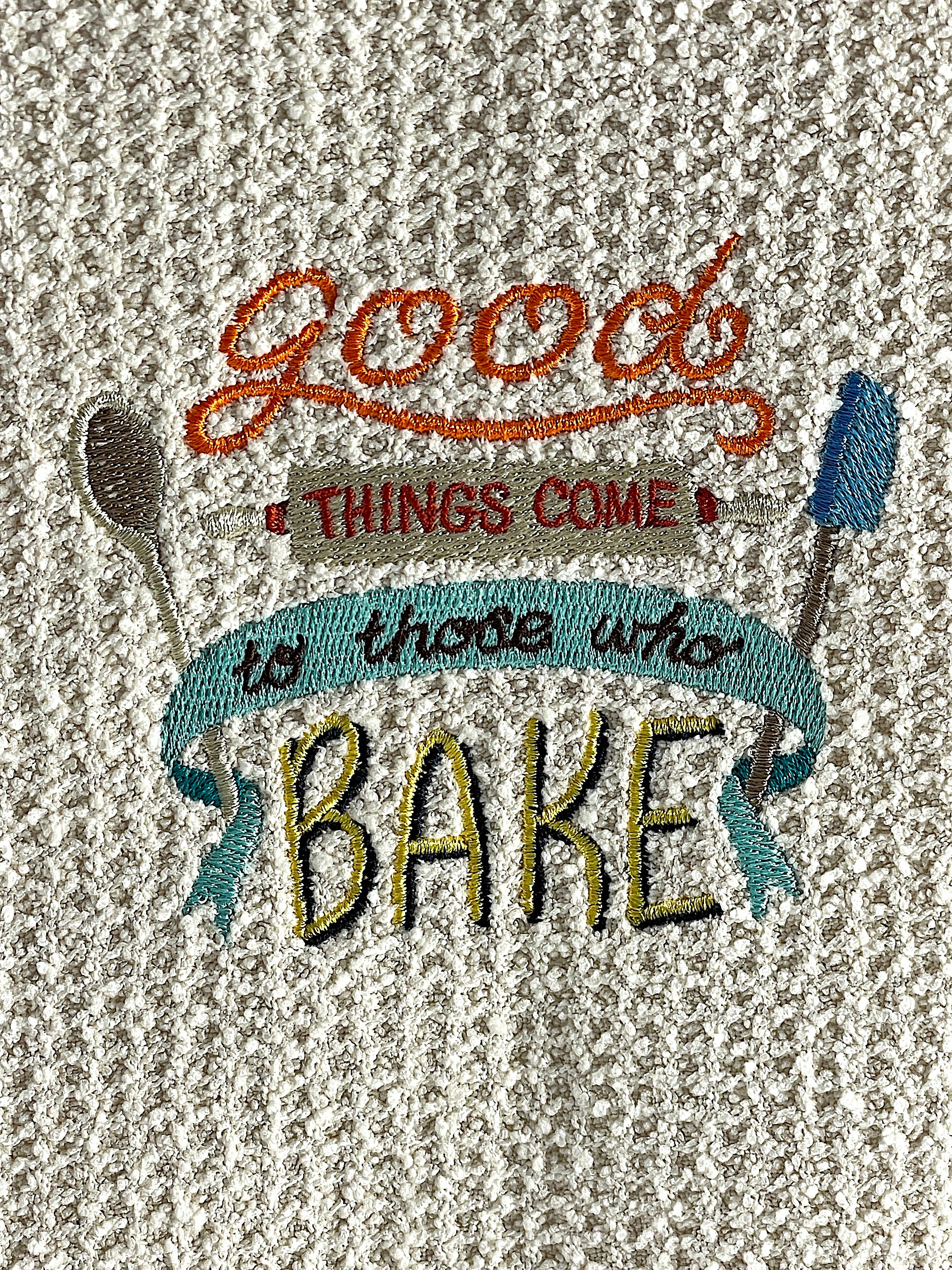 Good things come to those who bake microfiber waffle weave hand towel