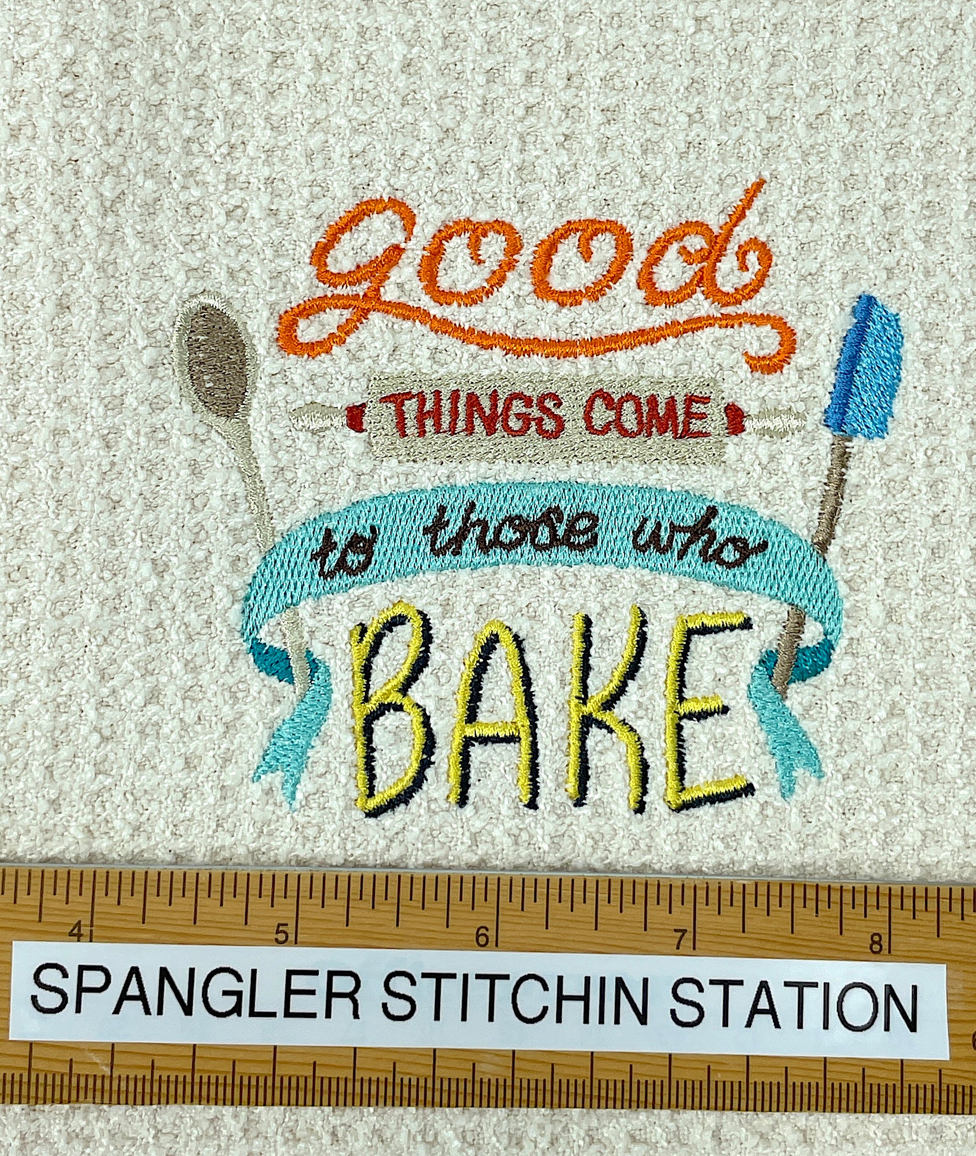 Good things come to those who bake microfiber waffle weave hand towel