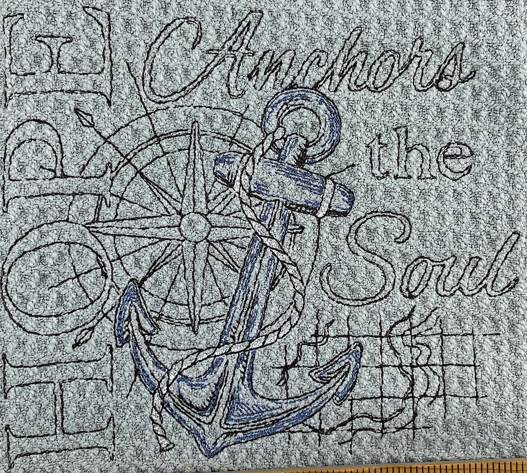 Hope Anchors the Soul microfiber waffle weave hand towel