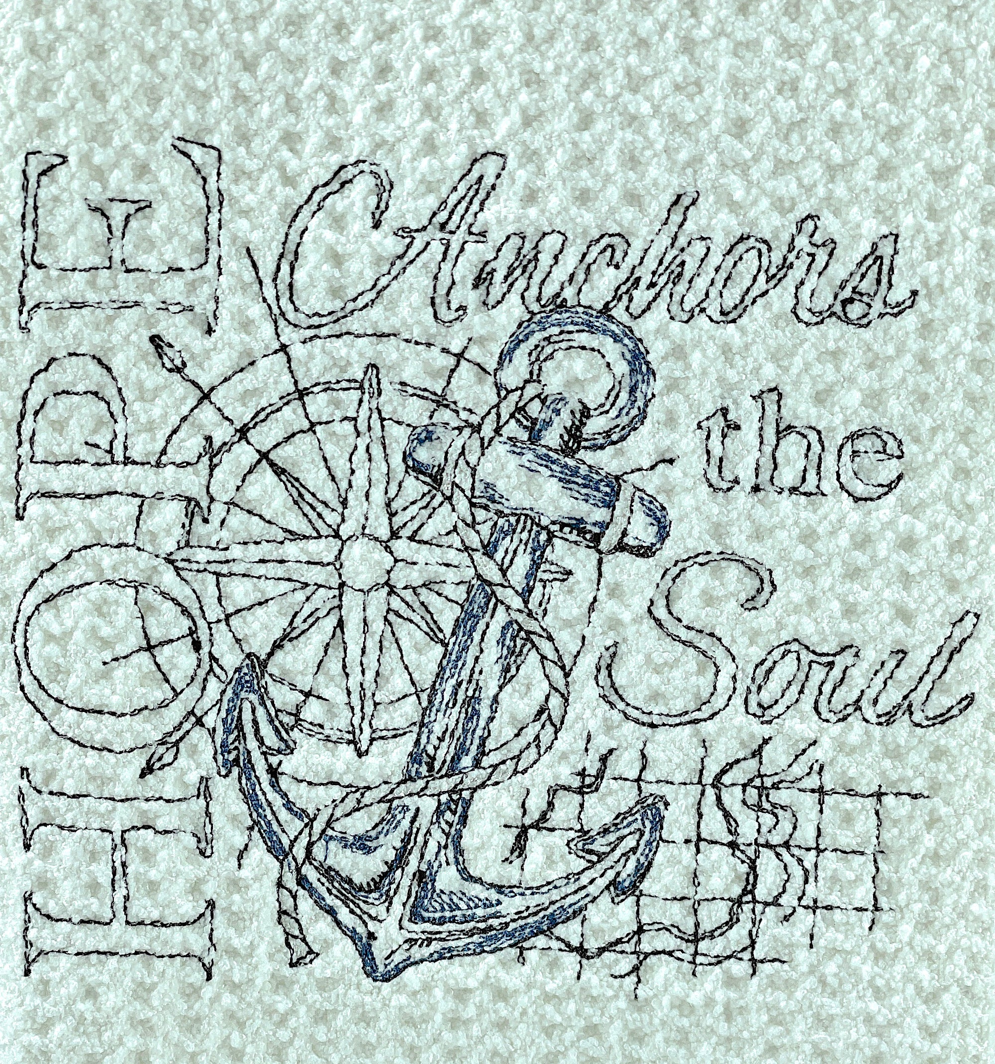 Hope Anchors the Soul microfiber waffle weave hand towel