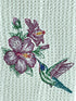 Hibiscus and Hummingbird microfiber waffle weave hand  towel