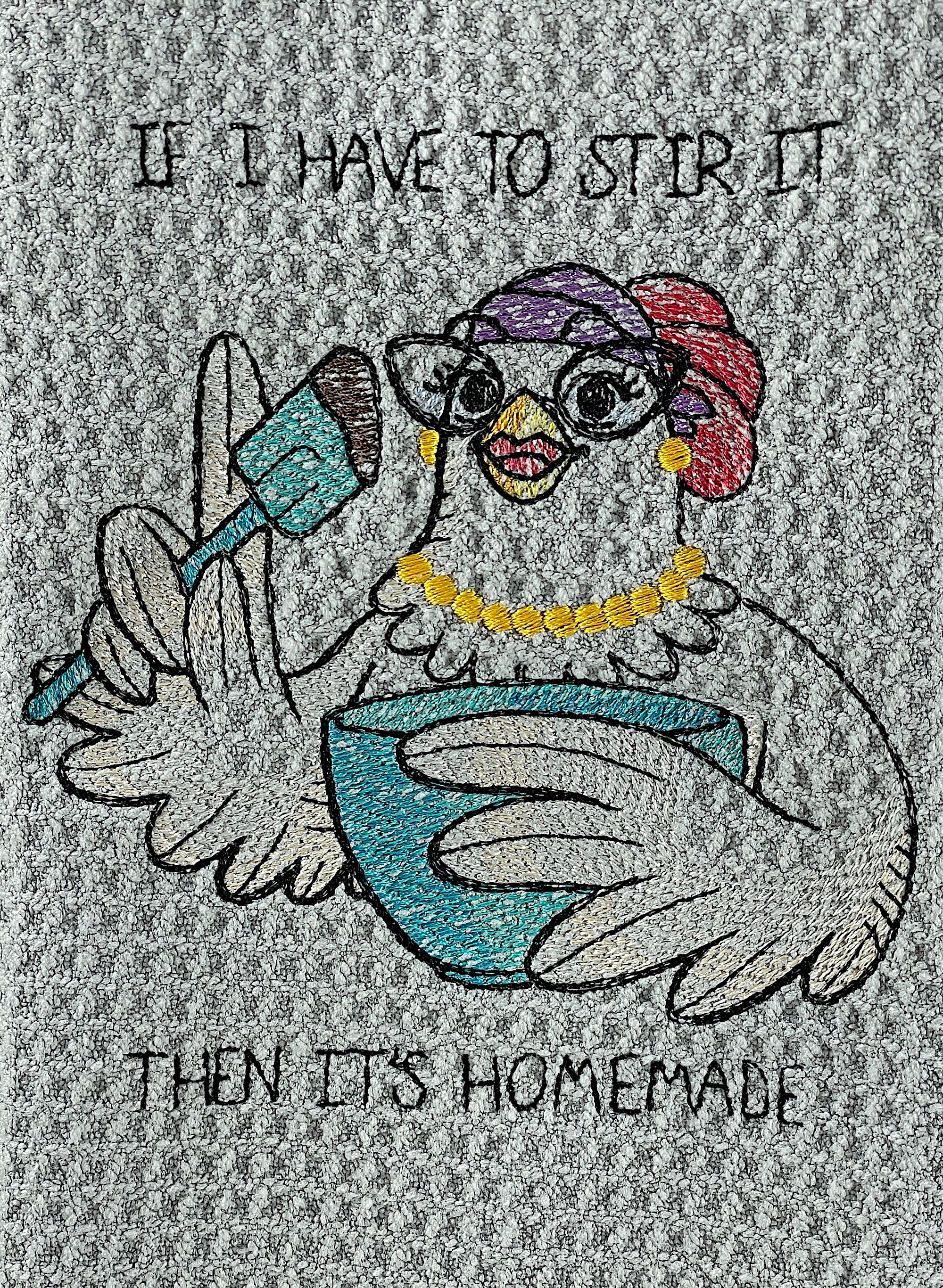 If I have to stir it then it's homemade  Funny kitchen hand towel