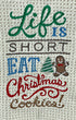 Life is Short eat Christmas Cookies microfiber waffle weave hand towel