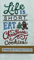 Life is Short eat Christmas Cookies microfiber waffle weave hand towel