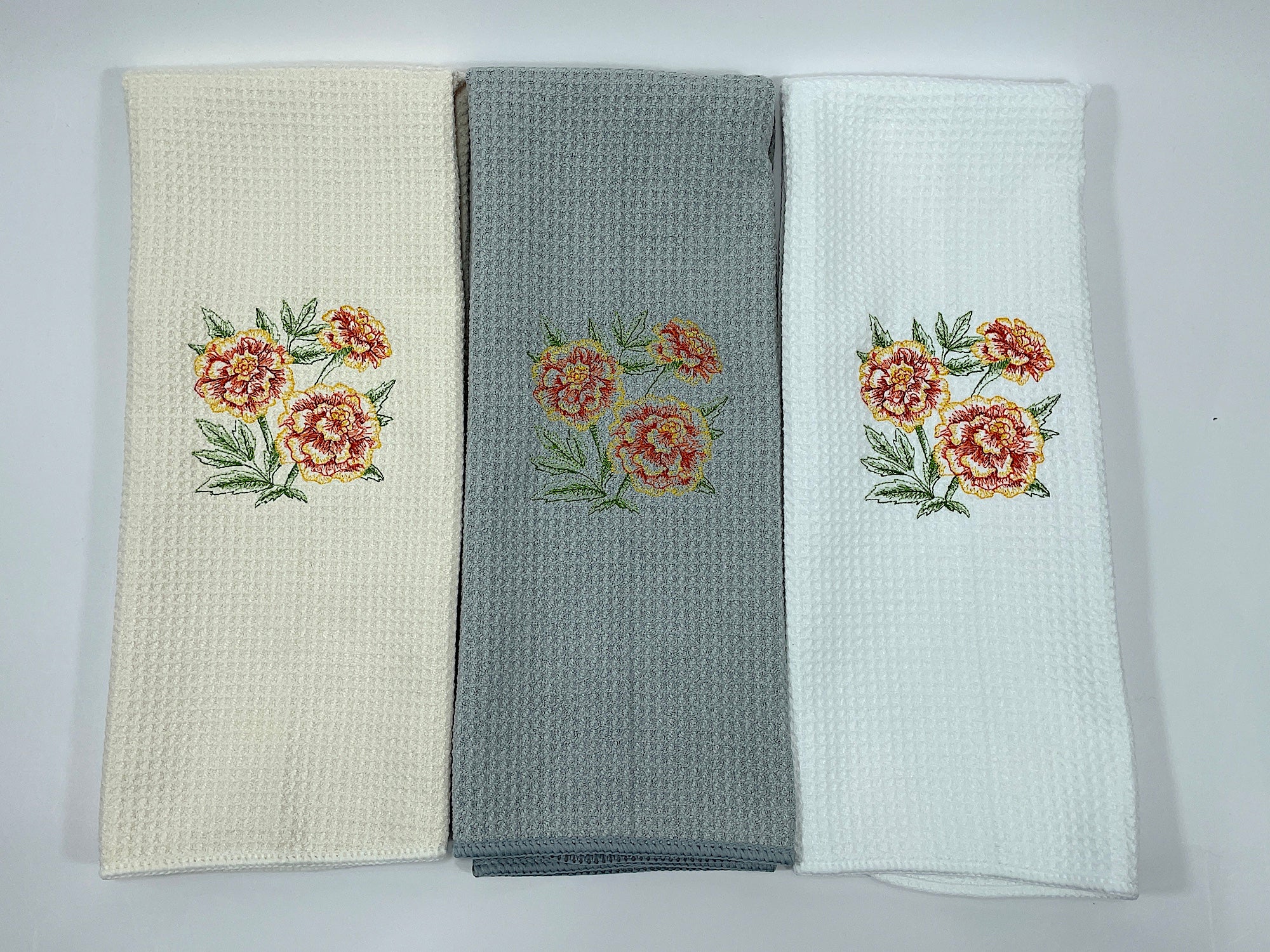 Marigold Waffle Weave Microfiber Hand Towel