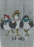 Sea Gals Nautical microfiber waffle weave hand  towel