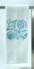 Seashell microfiber waffle weave hand towel