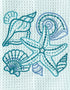 Seashell microfiber waffle weave hand towel