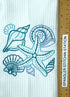 Seashell microfiber waffle weave hand towel