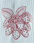 Strawberry  microfiber waffle weave kitchen towel