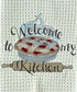 Welcome to my Kitchen Microfiber waffle weave kitchen towel
