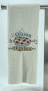 Welcome to my Kitchen Microfiber waffle weave kitchen towel