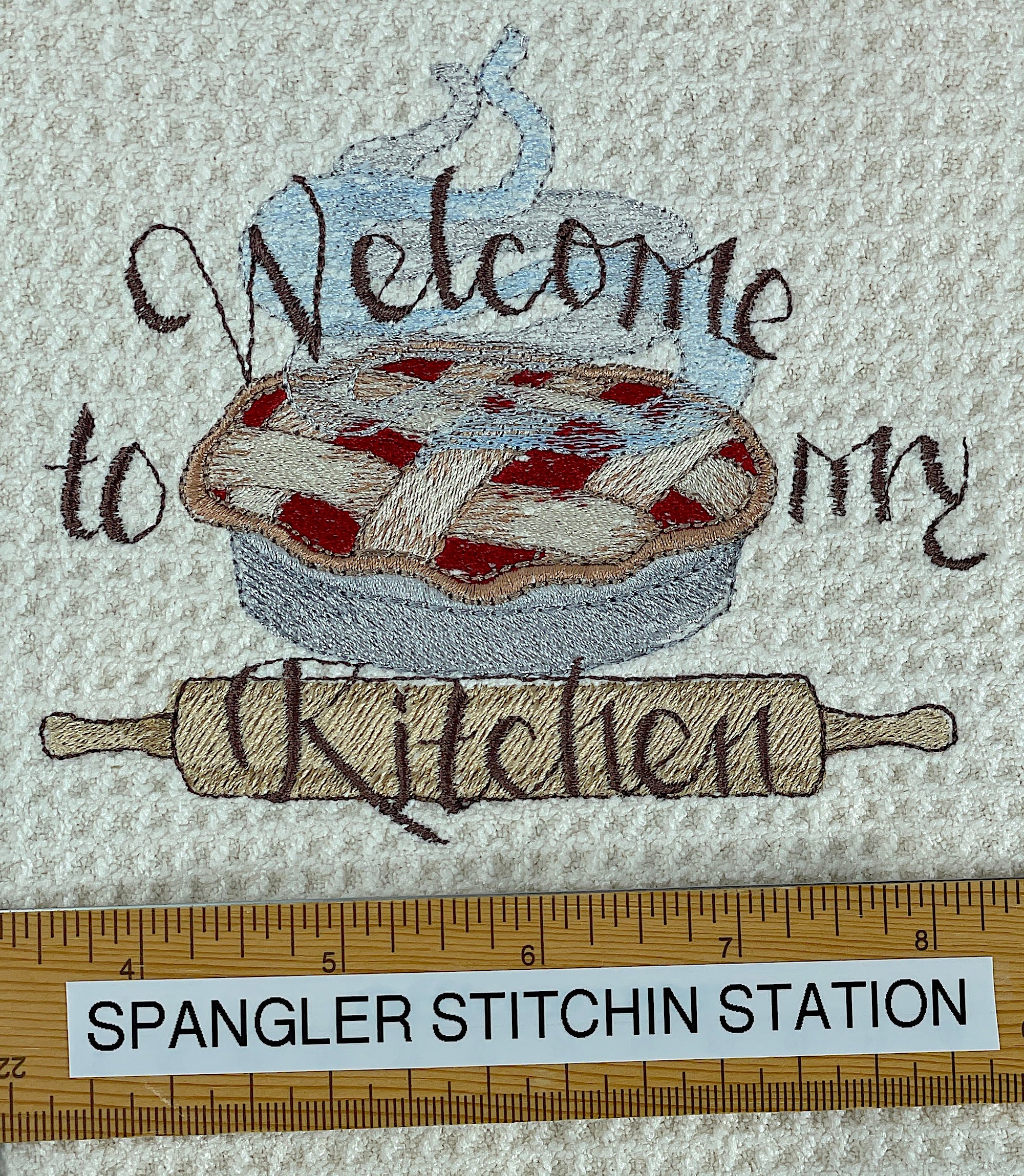 Welcome to my Kitchen Microfiber waffle weave kitchen towel