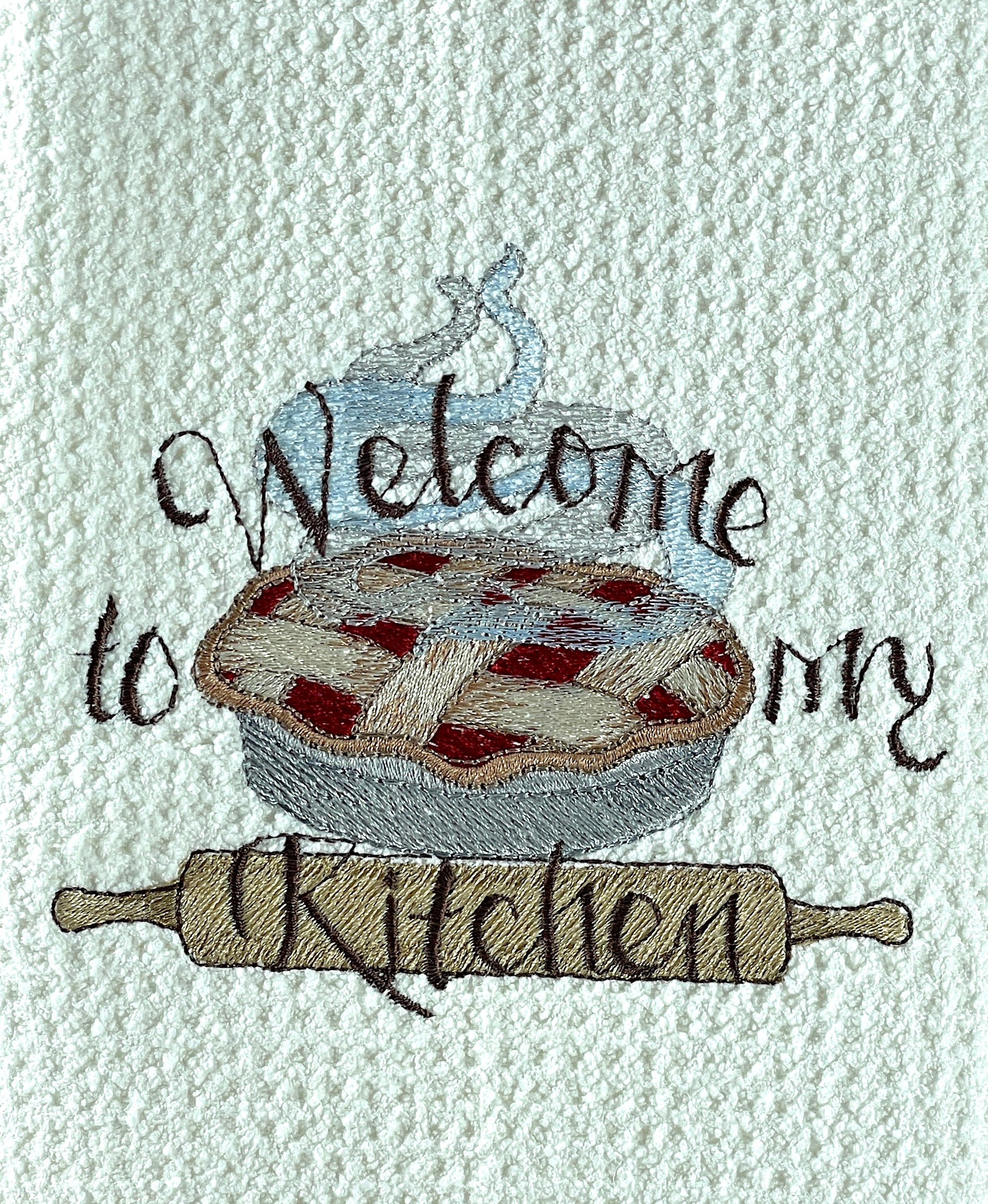 Welcome to my Kitchen Microfiber waffle weave kitchen towel