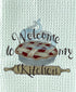 Welcome to my Kitchen Microfiber waffle weave kitchen towel