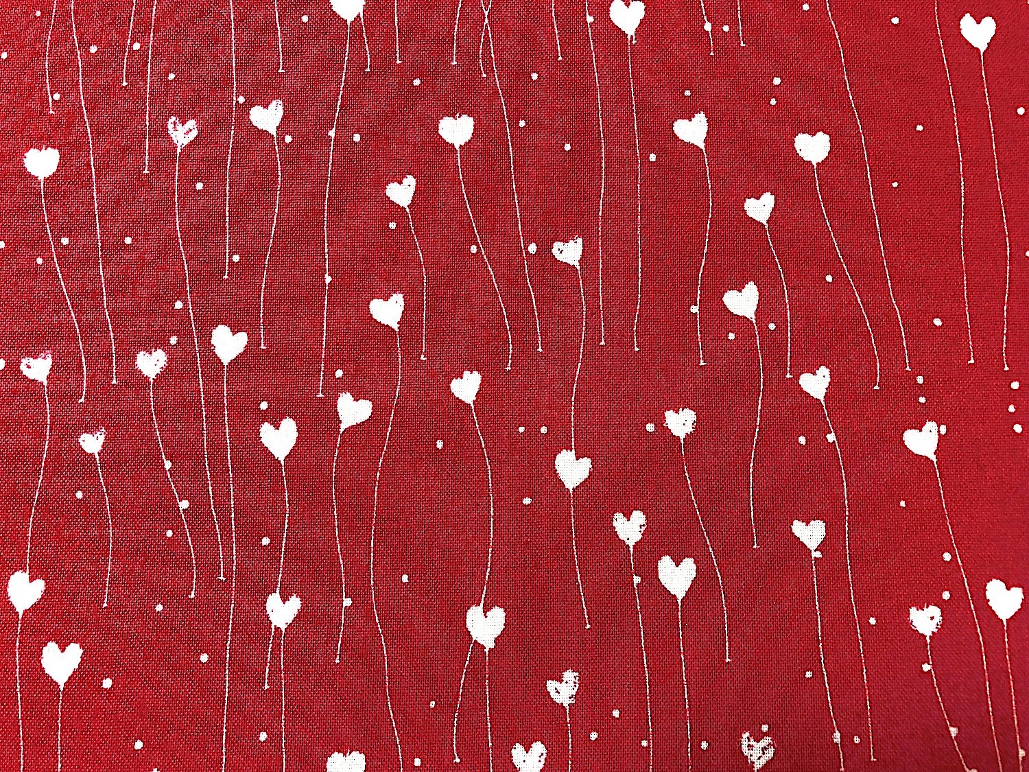 Cotton fabrics with a heart or Valentine theme