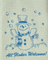 All Flakes Welcome Snowman Towel - microfiber hand  towel - Kitchen towel