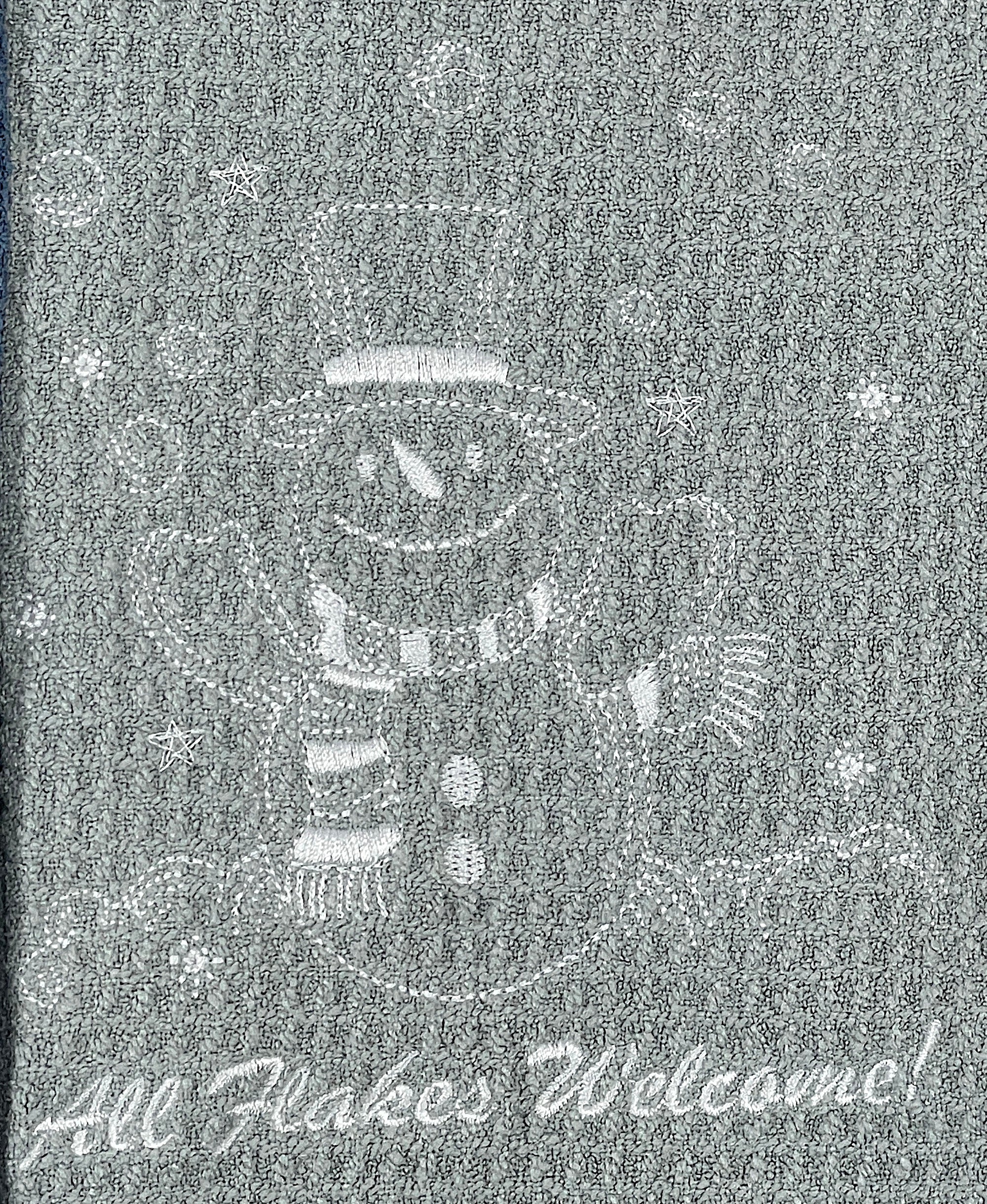 All Flakes Welcome Snowman Towel - microfiber hand  towel - Kitchen towel