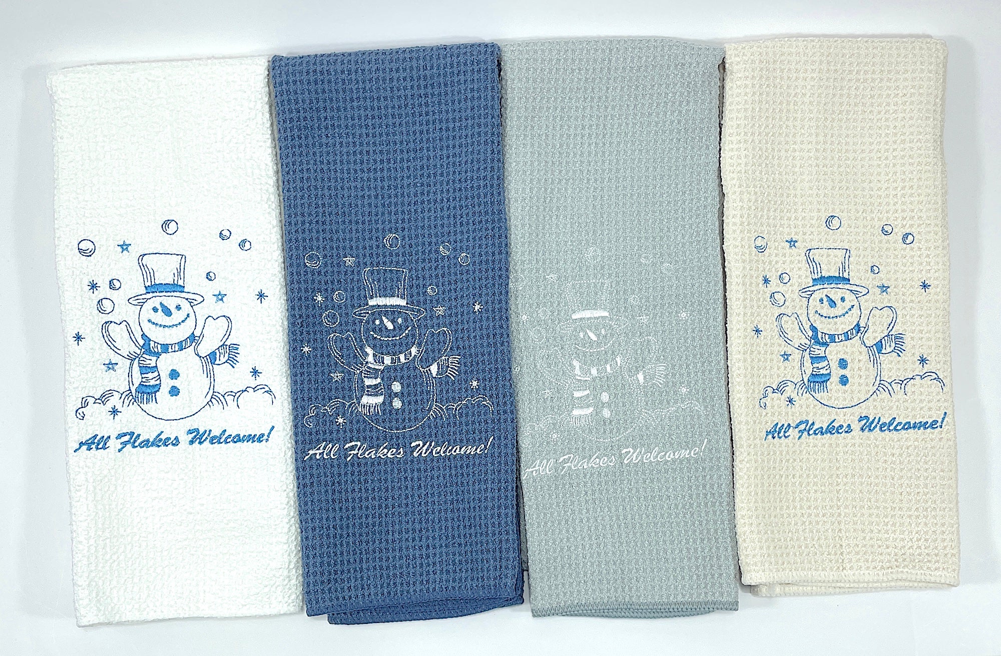All Flakes Welcome Snowman Towel - microfiber hand  towel - Kitchen towel
