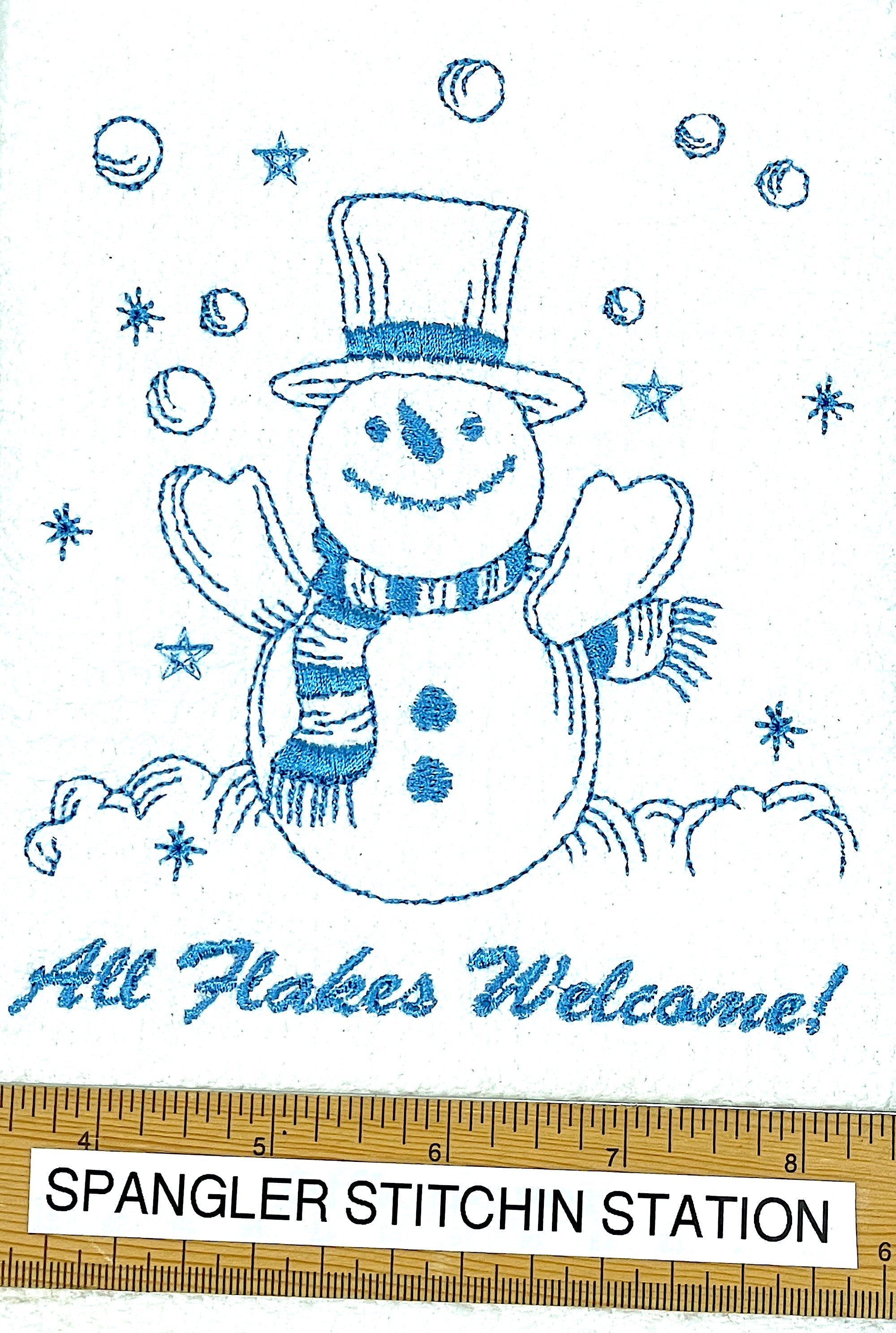 All Flakes Welcome Snowman Towel - microfiber hand  towel - Kitchen towel
