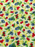 This fabric is part of the Ambrosia Farm collection.&nbsp; This yellow fabric is covered with cherries and blueberries.