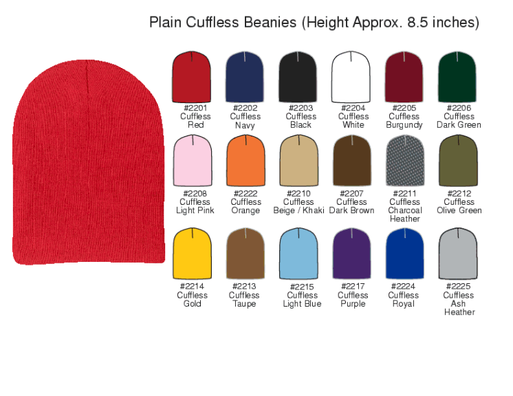 Skateboarder Embroidered Cuffless Beanie Hat