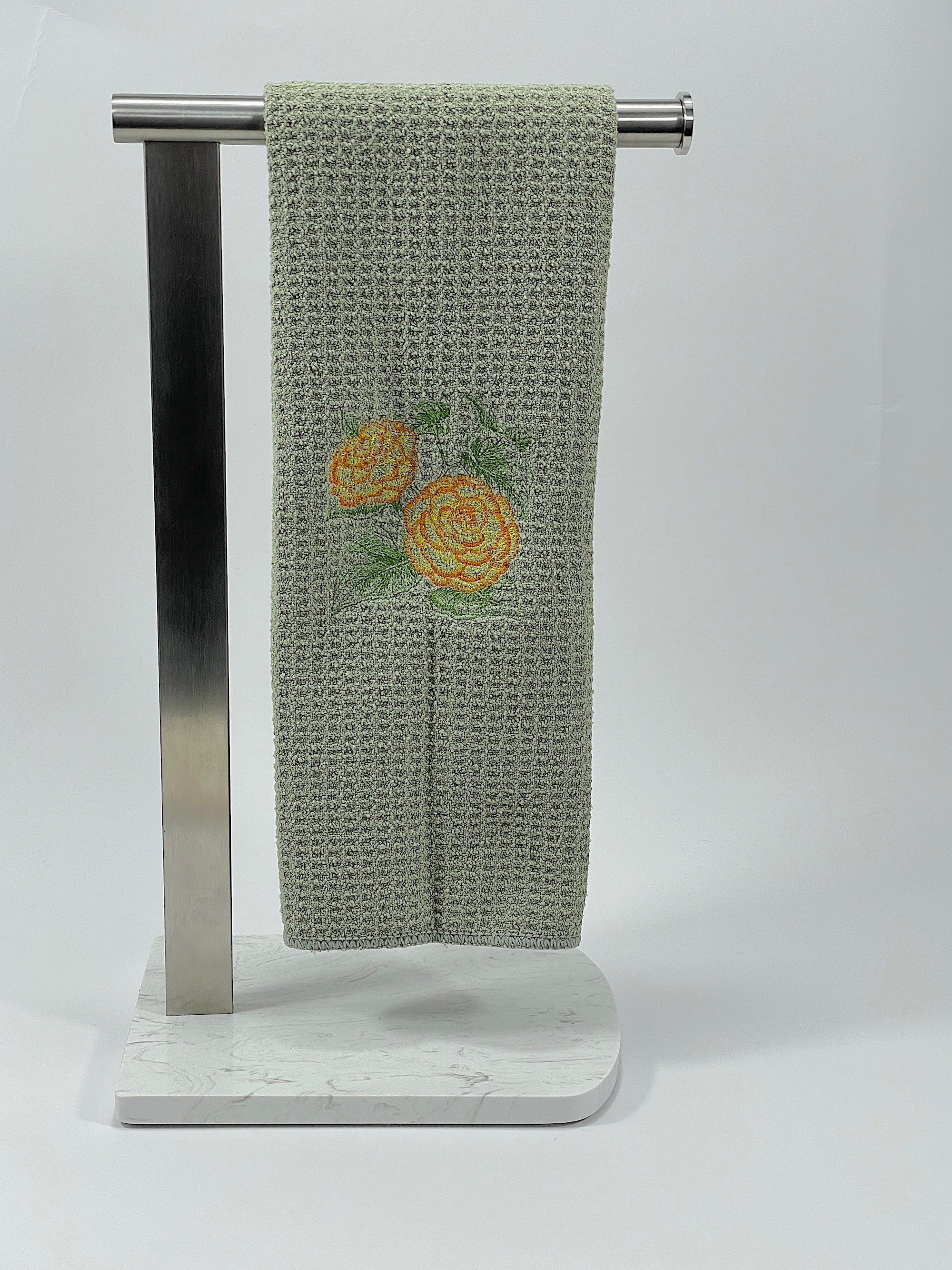 Begonia Sketch towel - microfiber waffle weave hand  towel - Kitchen towel