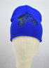 Bicycle Rider Embroidered Cuffless Beanie Hat