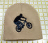 Bicycle Rider Embroidered Cuffless Beanie Hat
