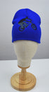 Bicycle Rider Embroidered Cuffless Beanie Hat